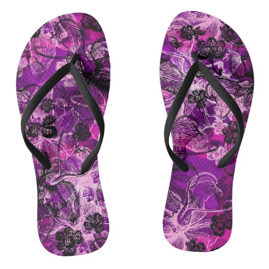Wahine Lace Hawaïaanse Orchidee Teenslippers (Voetbed)
