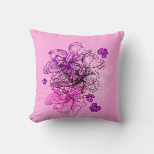 Wahine Lace Hawaiian Orchid Omkeerbaar Kussen