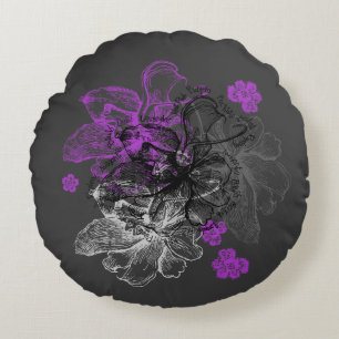 Wahine Lace Hawaiian Orchid Omkeerbaar Rond Kussen