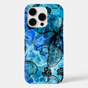 Wahine Lace Hawaiian Orchid Turq en Royal iPhone 16 Pro Hoesje