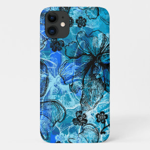 Wahine Lace Hawaiian Orchid Turquoise iPhone 11 Hoesje