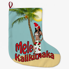 Wahine Pin-up Mele Kalikimaka kerststop Grote Kerstsok