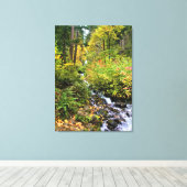 Wahkeena-Herfsten, Columbia River Gorge, Oregon Canvas Afdruk (Insitu (Houten vloer))