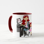 WAHM (Travailler Chez La Mère) Mug (Devant gauche)