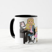 WAHM (Travailler Chez La Mère) Mug (Devant gauche)