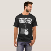 Wahoo Morris T, White on Black: Guitaar & ampère T-shirt (Voorkant volledig)