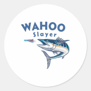 Wahoo Slayer Zoutwater Vissen Wahoo  Ronde Sticker