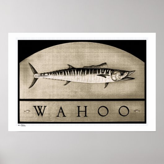 Wahoo Vintage B&W Affiches, impressions et cadres (Devant)