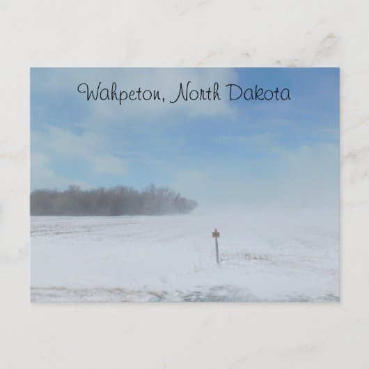 Wahpeton, North Dakota Sneeuw Briefkaart (Voorkant)