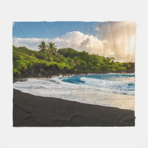 Waianapanapa Beach Fleece Deken
