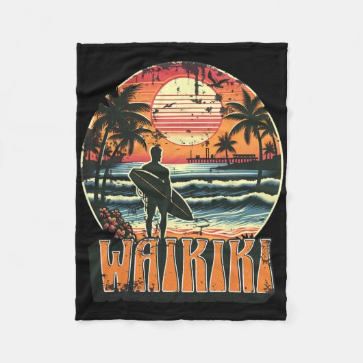Waikiki _1 fleece deken (Voorkant)