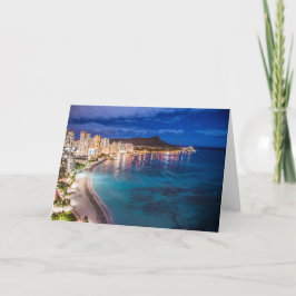Waikiki at Night Note Card Bedankkaart