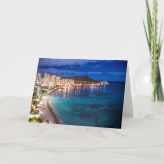 Waikiki at Night Note Card Bedankkaart