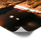 Waikiki Beach bij nacht Poster (Hoek)