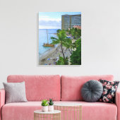 Waikiki Beach Canvas Afdruk (Insitu (Woonkamer))