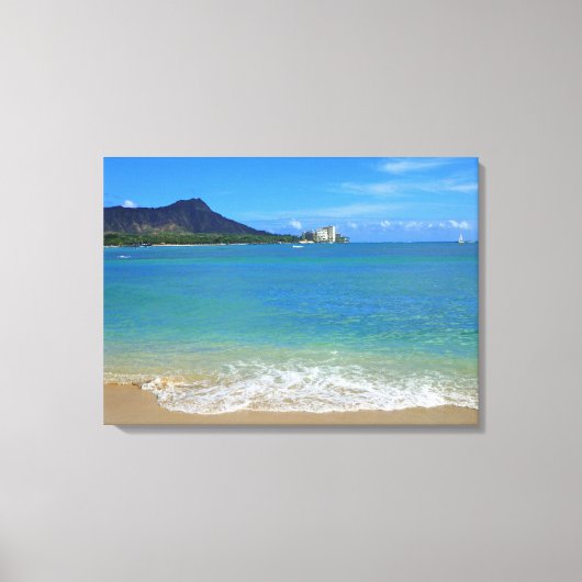 Waikiki Beach Canvas Afdruk (Voorkant)