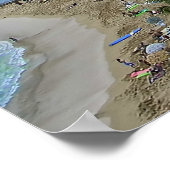 WAIKIKI BEACH en KALAKAUA AVENUE - HAWAII Poster (Hoek)