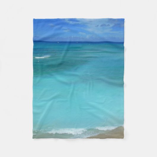 Waikiki Beach Fleece Deken (Voorkant)