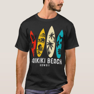 Waikiki Beach Hawaii Beach Surfen Surfboa T-shirt