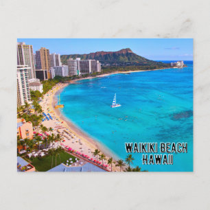 Waikiki Beach Hawaii Briefkaart