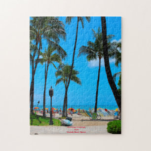 Waikiki Beach Hawaii Honolulu. Jigsaw Puzzle