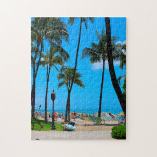 Waikiki Beach Hawaii Honolulu. Legpuzzel