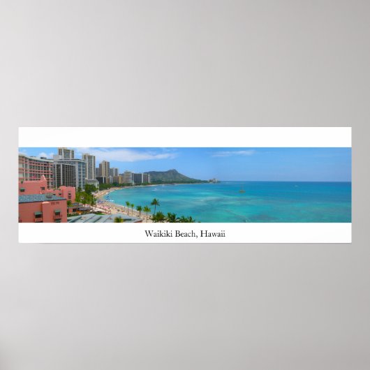 Waikiki Beach, Hawaii Poster (Voorkant)