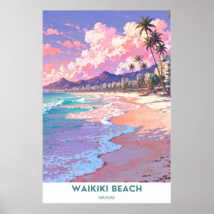 Waikiki Beach - Honolulu, Hawaï Poster