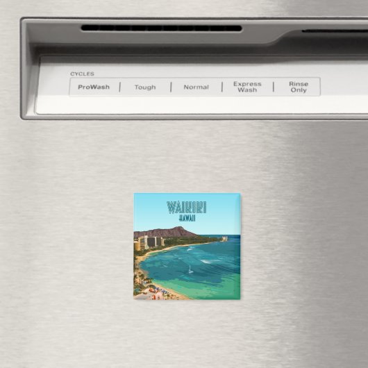 Waikiki Beach Honolulu Oahu Hawaii Magneet (Insitu (Vaatwasser))