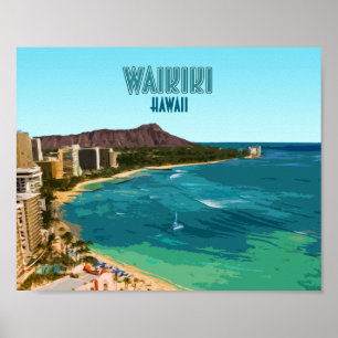 Waikiki Beach Honolulu Oahu Hawaii  Poster