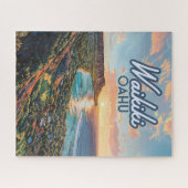 Waikiki Beach Honolulu Oahu Hawaii Retro Legpuzzel (Horizontaal)