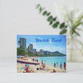 Waikiki Beach-kaart Briefkaart (Staand voorkant)