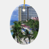 Waikiki Beach Keramisch Ornament (Voorkant)