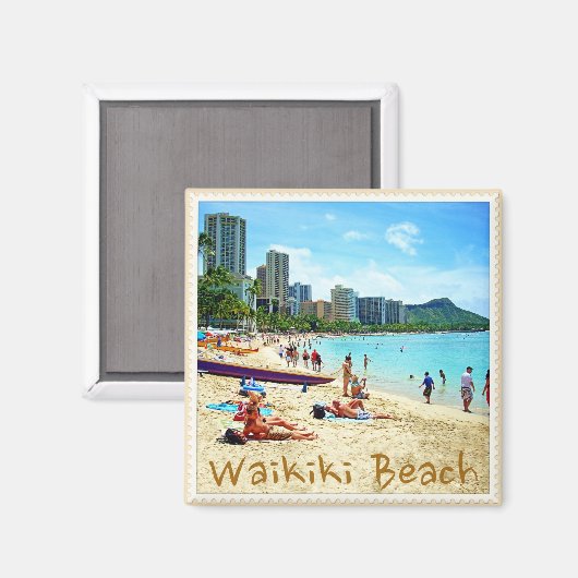 Waikiki Beach Magnet (Recto/Verso)
