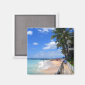 Waikiki Beach, Oahu, Hawaii Magneet (Voorkant / Achterkant)