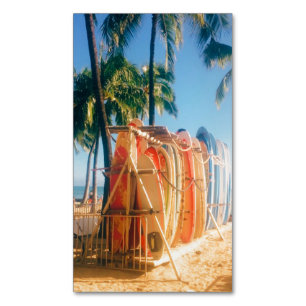 Waikiki Beach Surfplanken Magnetisch Visitekaartje