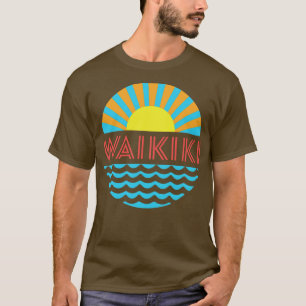 Waikiki Beach zon en golven T-shirt