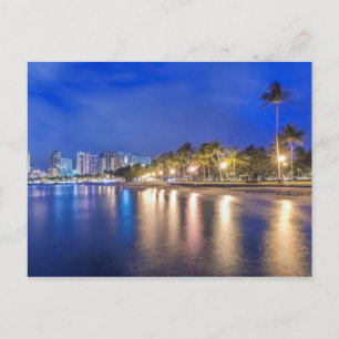 Waikiki City op Dawn Briefkaart