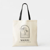 Waikiki Hawaii Bruiloft Weekend Bestemming Tote Bag (Achterkant)