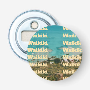 Waikiki, Honolulu, Oahu, Hawaï Button Flesopener