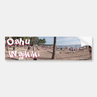 Waikiki, Oahu, Honolulu, Hawaii USA Exotic Beach Bumpersticker