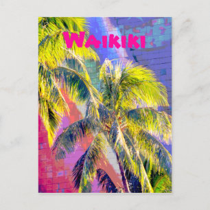 Waikiki Palm Tree Briefkaart