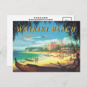 Waikiki Reproduction Briefkaart (Voorkant / Achterkant)