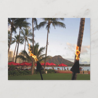 Waikiki Tiki Torches Briefkaart