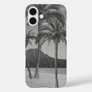 Waikiki  vervormd grijs Briefkaart iPhone 16 Plus Hoesje