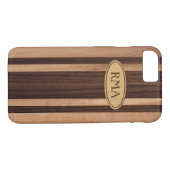 Waikokos Hawaiian Faux Wood Surfboard Monogram Case-Mate iPhone Case (Achterkant (Horizontaal))