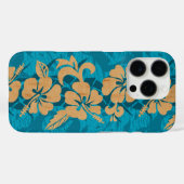 Waikoloa Faux Wood Hawaiian Hibiscus Floral Case-Mate iPhone Case (Achterkant (horizontaal))
