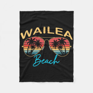 Wailea Beach Hawaii Men Women Souvenir Surfboard  Fleece Deken