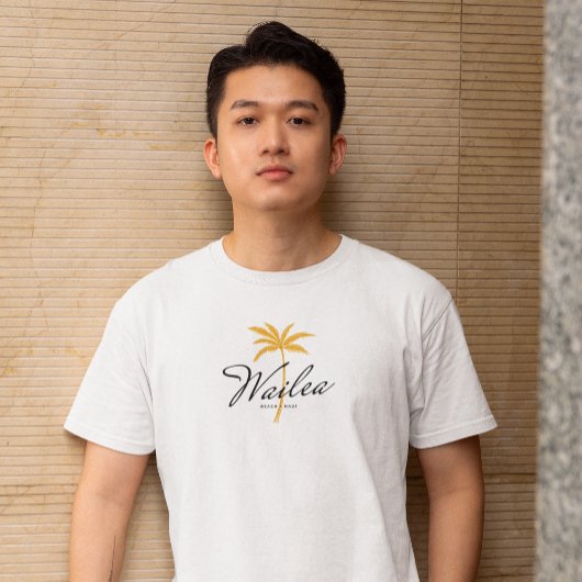 Wailea-strand, minimale stijlkleding t-shirt