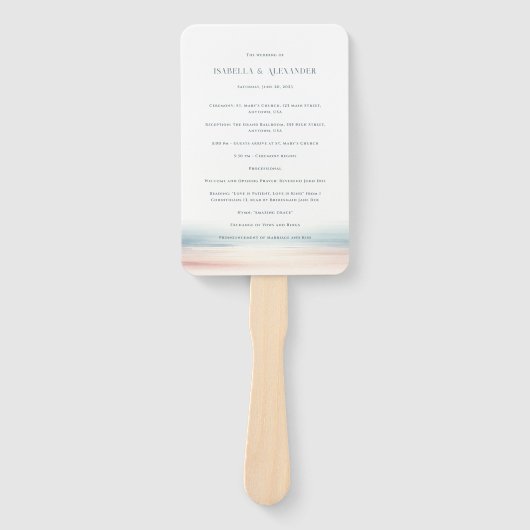 Wailea Trouwprogramma Handwaaier (Voorkant)